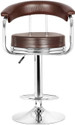 SEATFIT Adjustable Swivel Bar Stool Chair with Cushion & Chrome Footrest Metal Bar Stool