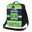 Seattle Lunch Box Lunch Bag Custom Any Name and Number Adjustable Strap Sport Insulated Lunch Bags Personalized Gifts for Men Women
