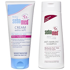 sebamed baby cream extra soft 200ml amp anti-hairloss shampoo 200ml