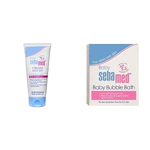 sebamed baby cream extra soft 200ml amp baby bubble bath 200ml