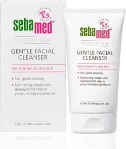 sebamed gentle facial cleanser face wash for dry  combination skin