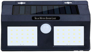 sebon solar emergency light wall-mounted torch black 20 cm rechargeable