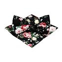 Secdtie Men's Skinny Tie Fashion Causal Cotton Floral Printed Linen Necktie