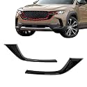 SecosAutoparts 2Pcs Front Grille Inserts Cover Molding ABS, Compatible with Mazda CX-5 CX5 2022 2023 2024, Gloss Black Exterior Accessories