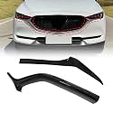 SecosAutoparts 1Pair Front Lower Grill Trims Cover Grill Molding, Gloss Black Compatible with Mazda CX-5 CX-8 2017-2021, Left and Right Side