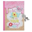 Secret Diary with Lock/Keys, Girls Interactive Christian Journal with Writing Prompts Teen, Tween - Let Joy Fill Your Day Phil. 4:4 Bible Verse