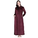 Secret Wish Burgundy Solid Velvet Nighty Full