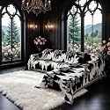 Sectional Couch Covers L Shaped Sofa Cover Blanket 2 Pieces 1OO% Waterproof Couch Cover for Dogs Pets Washable Chenille Sofa Slipovers 71"x118" + 71"x118" (X-Large, Black Forest)