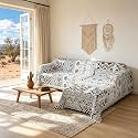 Sectional Couch Covers L Shaped Sofa Cover Blanket 2 Pieces 1OO% Waterproof Couch Cover for Dogs Pets Washable Chenille Sofa Slipovers 71"x118" + 71"x118" (X-Large, Boho Blue Brown)