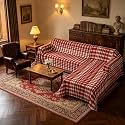 Sectional Couch Covers L Shaped Sofa Cover Blanket 2 Pieces 1OO% Waterproof Couch Cover for Dogs Pets Washable Chenille Sofa Slipovers 71"x118" + 71"x118" (X-Large, Red Checkered)