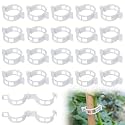 Secured Plastic Plant Clip, New Reusable Plant Support Clips Plastic Clips Tomato Clips for Securing Plants for Climbing Plants, Grape, Vegetable Stems (50, White)