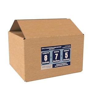 securement corrugated brown boxes for online sellingecommerce - 3 ply 150 gsm - 100 boxes 8 x 7 x 5 inch