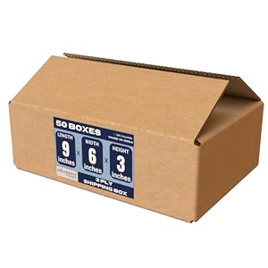 securement 3 ply corrugated box for packing for secure shipping moving courier amp goods transportation - 9x6x3 inches 50 boxes