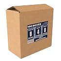 SECUREMENT® 3 Ply Corrugated Box for packing for Secure Shipping, Moving, Courier &amp; Goods Transportation - 8 x 4 x 8 inches (25 Boxes)