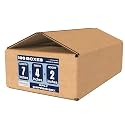 SECUREMENT® 3 Ply Corrugated Box for packing for Secure Shipping, Moving, Courier &amp; Goods Transportation - 7 x 4 x 2 inches (100 Boxes)