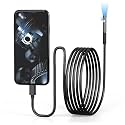 SECURINNOV 2M Endoscope Camera Flexible IP67 Waterproof Inspection 5.5mm / 6 LED Borescope with 2M Wire for Android Phone/PC/Tablet Security Type C (App USB Camera (2m Endoscope)