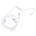 Security Headset with Flexible Tube and Comfortable Fit, 3.5mm Wired Earpiece with Mic for Event Staff (White)