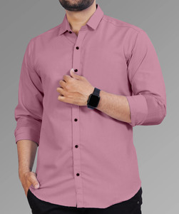 Sedum Sestri Men Solid Casual Pink Shirt