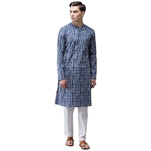 See Designs Blue White Cotton Regular