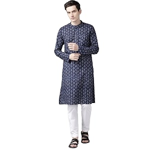 See Designs Blue White Cotton Regular