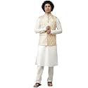 See Designs Gold Regular Fit Self Pattern