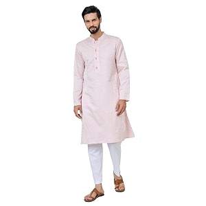 See Designs Mens Full Sleeve Mandarin Collar