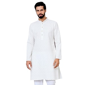 See Designs Mens Full Sleeve Mandarin Collar