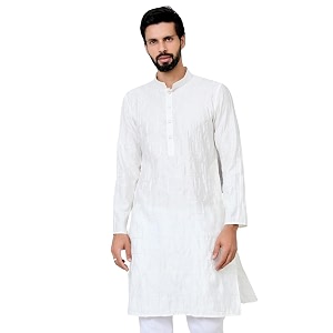 See Designs Mens Full Sleeve Mandarin Collar
