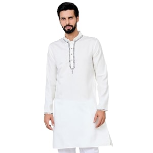 See Designs Mens Full Sleeve Mandarin Collar