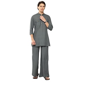 See Designs Mens Long Sleeve Curved Hem