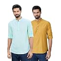 See Designs Men39s Roll-Up Sleeve Mandarin Collar