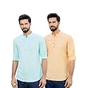 See Designs Men39s Roll-Up Sleeve Mandarin Collar