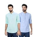 See Designs Men39s Roll-Up Sleeve Mandarin Collar