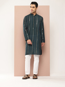 See Designs Men Embroidered Straight Kurta