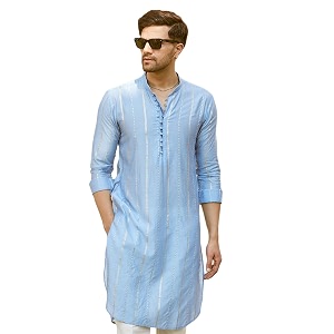 See Designs Men Full Sleeve Turquoise Blue