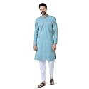 See Designs Mens Full Sleeve Mandarin Collar