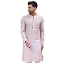 See Designs Pink Regular Fit Striped Kurta