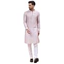 See Designs Pink Regular Fit Striped Kurta