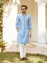 See Designs Striped Pure Cotton Straight Kurta