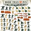 SEE More Than 61 Pcs Army Soldier Toy Set with Fighter Jets, Weapons & Accessories, Military Action Figures Playset for Boys & Girls