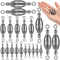 Seenelling Fishing Weights Swivel Bullet Sinkers Brass