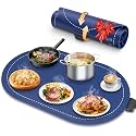 seenlast Warming Mat for Food with Adjustable Temperature Timer,10S Fast Heating Silicone Food Warmers for Parties Buffet and Home Daily,Food Warming Mat with Insulating Pad Raised Feet Protects Table