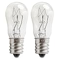 Seentech WE05X20431 Dryer Drum Light Bulb 10W 120V - Dimmable E12 Base S6/S19 2500K - Compatible with LG GE Whirlpool Kenmore KitchenAid Maytag - Replaces WE05X20431 WE4M305 WP3395618 - Pack of 2