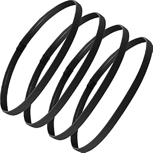 4 pieces wide non-slip elastic sports headbands - athletic skinny hair headband for women men boys girls - silicone grip hairband mini stylish sweat band - stays in place amp great for working out