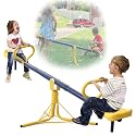 Seesaw for Kids Outdoor, Heavy Duty 250LB 360° Rotating Seesaw Outdoor Teeter Totter with Sit and Spin Design for Backyard Park & Balcony Ideal Outdoor Toys for Kids Ages 3 4 5 6 7 8