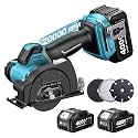 Seesii 21V Brushless 3" Cordless Cut-Off Tool with 2x 4.0Ah Batteries