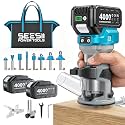 SEESII Cordless Wood Router, 21V Brushless Compact Palm Router