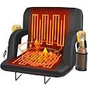 Seeutek 20.5" Heated Stadium Seats with Back Support, 2.5” Thick Cushion