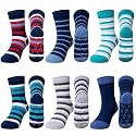 SeeyAN Kids Fuzzy Slipper Grip Socks Boys Girls Non Slip Winter Thick Fluffy Warm Soft Plush Thermal Crew Socks 6 Pairs