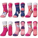 SeeyAN Kids Fuzzy Slipper Grip Socks Boys Girls Non Slip Winter Thick Fluffy Warm Soft Plush Thermal Crew Socks 6 Pairs
